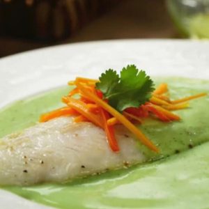 Snapper fillet on Cilantro sauce